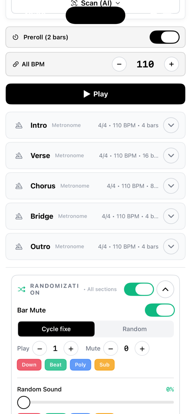 AI score scan