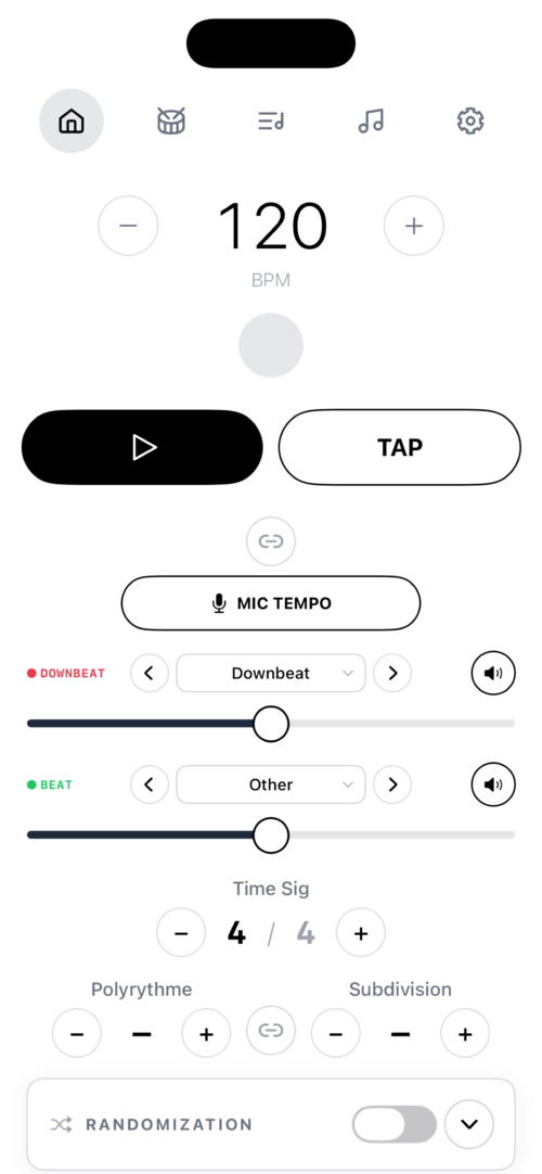 Metronome IKI — metronome screen